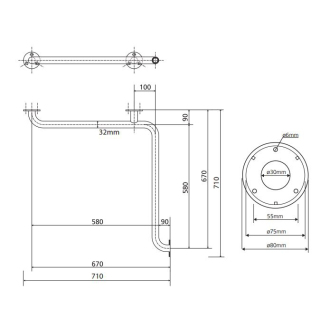 BEMETA HELP: Madlo do sprchy, biele 301102034