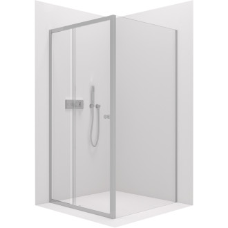 CERANO - Sprchovací kút Varone POINT Ľ/P - 6 mm - chróm, transparentné sklo - 110x70 cm - posuvný