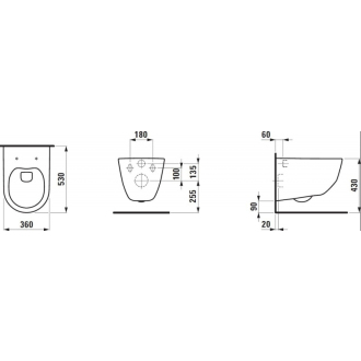 LAUFEN PRE Rimless závesné WC H8209664000001 + LCC