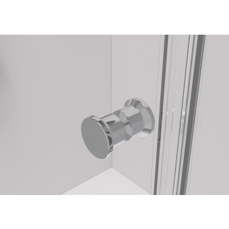 CERANO - Sprchovací kút Volpe Duo Ľ/P - 6 mm - chróm, transparentné sklo - 90x90 cm - zalamovacia