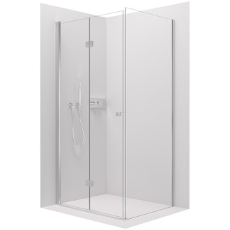 CERANO - Sprchovací kút Volpe L/P - 6 mm - chróm, transparentné sklo - 70x70 cm - zalamovacia