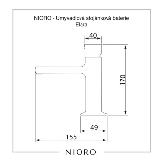 CERANO - Umývadlová stojanková batéria Elara - nízka - čierna matná
