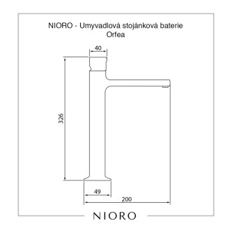 CERANO - Umývadlová stojanková batéria Elara - vysoká - čierna matná