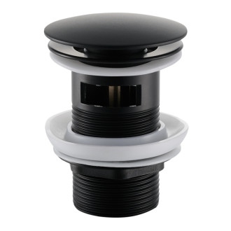 CERANO - Umývadlový výpust - 5/4“ click-clack s prepadom - čierna matná