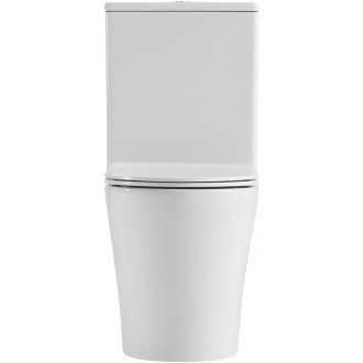 CERANO - WC kombi Carlito, Rimless + UF sedátko - spodný/zadný odpad - biela lesklá - 61x36,5 cm