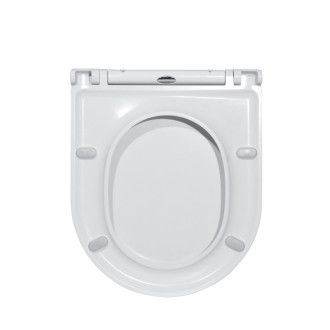 CERANO - WC sedátko so spomaľovacím mechanizmom Seggio - slim/UF - biela lesklá - 36x4,2x43 cm