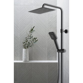 NIORO - Nástenný sprchovací set Tores - čierna matná - 114 cm
