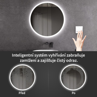 CERANO - Kúpeľňové LED zrkadlo Lavoro - Ø60 cm