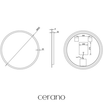 CERANO - Kúpeľňové LED zrkadlo Lavoro - Ø60 cm