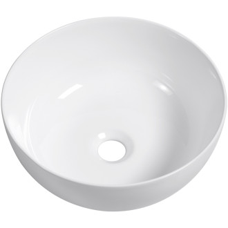 CERANO - Umývadlo keramické Elio - na dosku - biela lesklá - Ø 36 cm