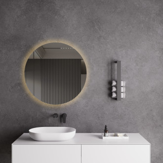 CERANO - Kúpeľňové LED zrkadlo Nome - Ø 80 cm