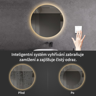 CERANO - Kúpeľňové LED zrkadlo Nome - Ø 80 cm