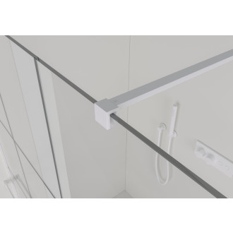 CERANO - Sprchová vzpera Onyx - plochá - biela matná - 150 cm