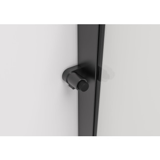 CERANO - Sprchová zástena Walk-in Medin Ľ/P - 8 mm - čierna matná, transparentné sklo - 160x195 cm - dvojdielna posuvná