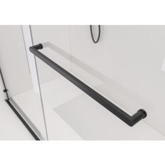 CERANO - Sprchová zástena Walk-in Medin Ľ/P - 8 mm - čierna matná, transparentné sklo - 160x195 cm - dvojdielna posuvná