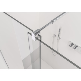 CERANO - Sprchová zástena Walk-in Medin Ľ/P - 8 mm - chróm, transparentné sklo - 130x195 cm - dvojdielna posuvná