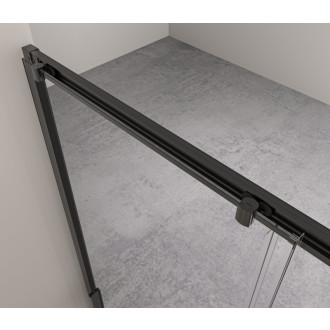 CERANO - Sprchové posuvné dvere Varone LINE Ľ/P - 6 mm - čierna matná, transparentné sklo - 90x195 cm