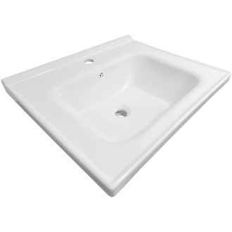 TUANA - Keramické nábytkové umývadlo Fano - biela - 60x50 cm