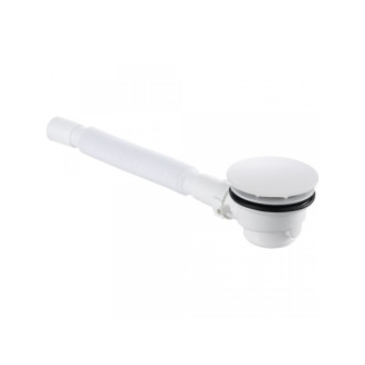 CERANO - Sifón sprchovej vaničky - flexi - 90mm - DN40 - krytka biela mat
