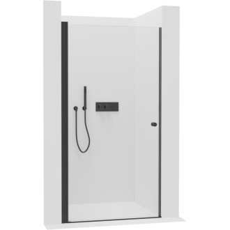 CERANO - Sprchové krídlové dvere Antelo L/P - 6 mm - čierna matná, transparentné sklo - 60x190 cm