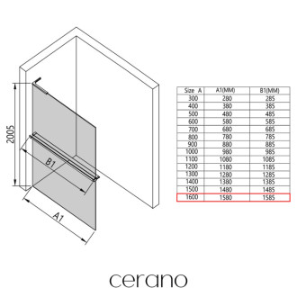 CERANO - Sprchová zástena Walk-in Onyx L-ľavá vzpera - 8 mm + polička / držiak na uteráky - chróm, transparentné sklo - 160x200 cm
