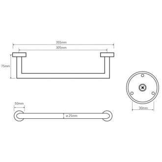 BEMETA OMEGA: Madlo pevnostné ostré 300 mm 104307611