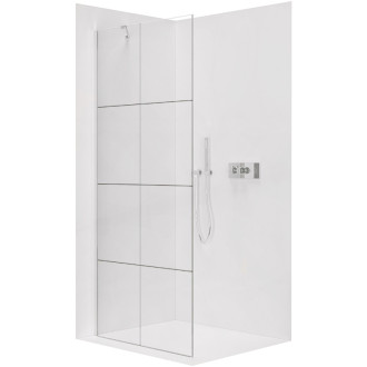 CERANO - Sprchová zástena Walk-in Onyx YL/P - 8 mm - chróm, industriálne sklo - 90x200 cm