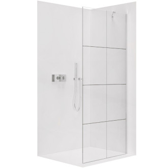 CERANO - Sprchová zástena Walk-in Onyx YL/P - 8 mm - chróm, industriálne sklo - 130x200 cm