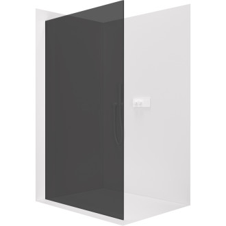 CERANO - Sprchová zástena Walk-in Crystal Ľ/P - 8 mm - bezvzperový systém - biela matná, grafitové sklo - 50x200 cm