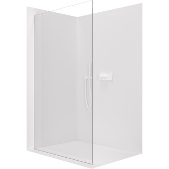 CERANO - Sprchová zástena Walk-in Crystal Ľ/P - 8 mm - bezvzperový systém - biela matná, transparentné sklo - 60x200 cm