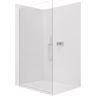 CERANO - Sprchová zástena Walk-in Crystal Ľ/P - 8 mm - bezvzperový systém - chróm, transparentné sklo - 80x200 cm