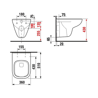 JIKA Deep H8206140000001 Závesné WC, Rimless, biela