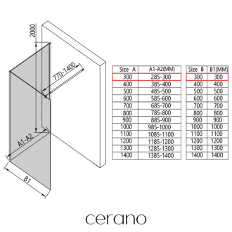 CERANO - Sprchová zástena Walk-in Onyx Corner Round Ľ/P - 8 mm - guľatá vzpera - čierna matná, transparentné sklo - 30x30x200 cm