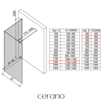CERANO - Sprchová zástena Walk-in Onyx Corner Round Ľ/P - 8 mm - okrúhla vzpera - chróm, grafitové sklo - 120x40x200 cm
