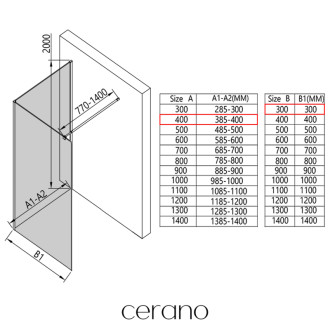 CERANO - Sprchová zástena Walk-in Onyx Corner Round Ľ/P - 8 mm - okrúhla vzpera - chróm, grafitové sklo - 40x30x200 cm
