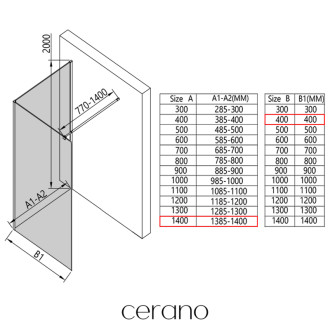 CERANO - Sprchová zástena Walk-in Onyx Corner Round Ľ/P - 8 mm - okrúhla vzpera - chróm, mliečne sklo - 140x40x200 cm