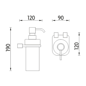 Nimco Bormo BR X3-31W-26 Dávkovač tekutého mydla chróm