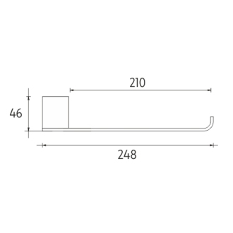 Nimco Kibo Ki 14060g-26 Držiak na uteráky, 25 cm chróm