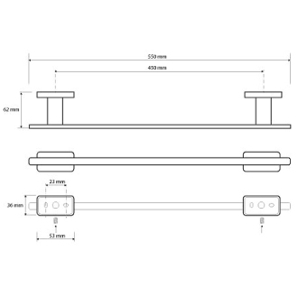 BEMETA NIKI: Držiak uterákov 450 mm 153104042