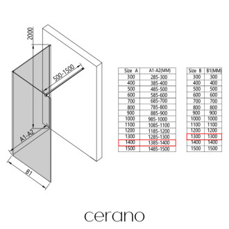 CERANO - Sprchová zástena Walk-in Onyx Corner Cube Ľ/P - 8 mm - chróm, grafitové sklo - 140x130x200 cm