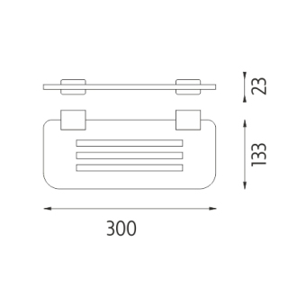 Nimco Kibo Ki X330-26 Polica IXI, 30 cm chróm
