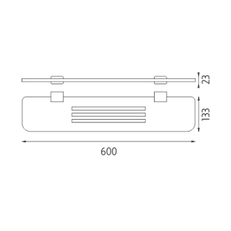 Nimco Kibo Ki X360-26 Polica IXI, 60 cm chróm