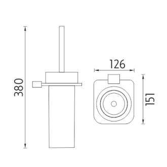Nimco Kibo Ki X3-94W-26 Toaletná WC kefa chróm