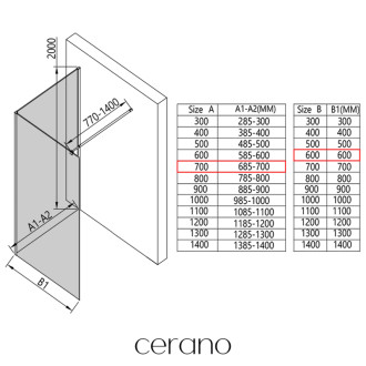 CERANO - Sprchová zástena Walk-in Onyx Corner Round Ľ/P - 8 mm - guľatá vzpera - čierna matná, grafitové sklo - 70x60x200 cm