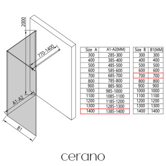 CERANO - Sprchová zástena Walk-in Onyx Corner Round Ľ/P - 8 mm - okrúhla vzpera - chróm, mliečne sklo - 140x70x200 cm