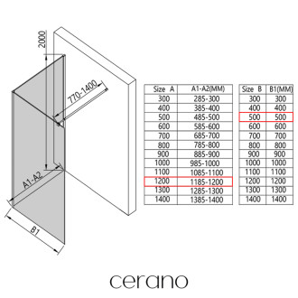 CERANO - Sprchová zástena Walk-in Onyx Corner Round Ľ/P - 8 mm - okrúhla vzpera - chróm, ryhované sklo - 120x50x200 cm