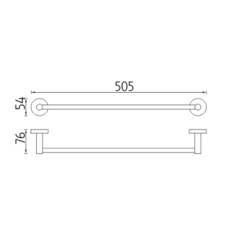 Nimco Unix UN 13046-26 Držiak na uteráky, 51 cm chróm