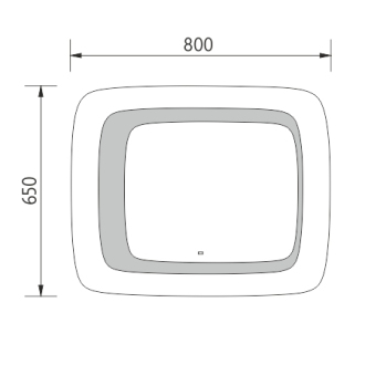 Nimco Séria 7000 ZP 7001-S LED zrkadlo so senzorom 650x800 rám hliníkový