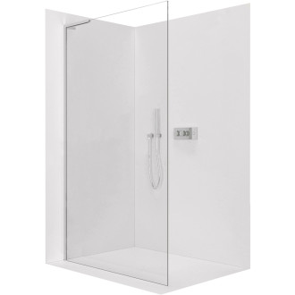 CERANO - Sprchová zástena Walk-in Onyx L-ľavá vzpera - 10 mm - chróm, transparentné sklo - 160x200 cm