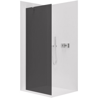 CERANO - Sprchová zástena Walk-in Onyx YL/P - 10 mm - chróm, grafitové sklo - 110x200 cm